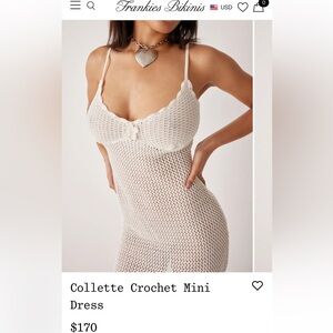 Frankie's Bikinis Cream Crochet Chemise